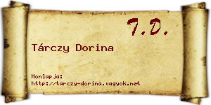 Tárczy Dorina névjegykártya