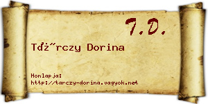 Tárczy Dorina névjegykártya