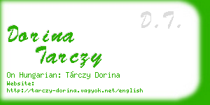 dorina tarczy business card